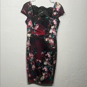 Just Cavalli - Floral Black Dress EU 44